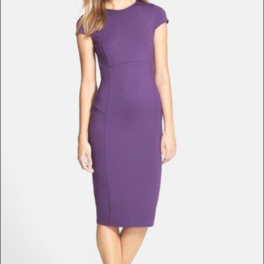 FELICITY & COCO PURPLE PENCIL DRESS XSP